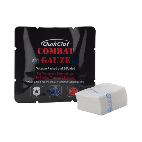 Hemostatic Dressing QuikClot Combat Gauze® LE 3 Inch X 4 Yard 1 per Pack Sterile - BeHope