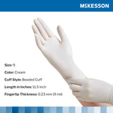 Surgical Glove McKesson Perry® Size 9 Sterile Latex Standard Cuff Length Smooth Cream Chemo Tested - BeHope
