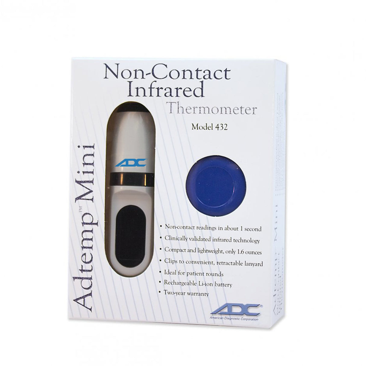 Non-Contact Skin Surface Thermometer Adtemp™ Infrared Skin Probe Handheld - BeHope