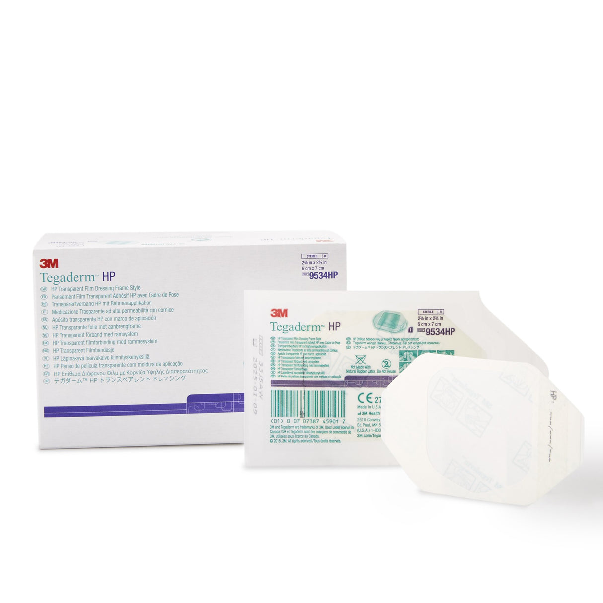 Transparent Film Dressing 3M™ Tegaderm™ HP 2-3/8 X 2-3/4 Inch Frame Style Delivery Rectangle Sterile - BeHope