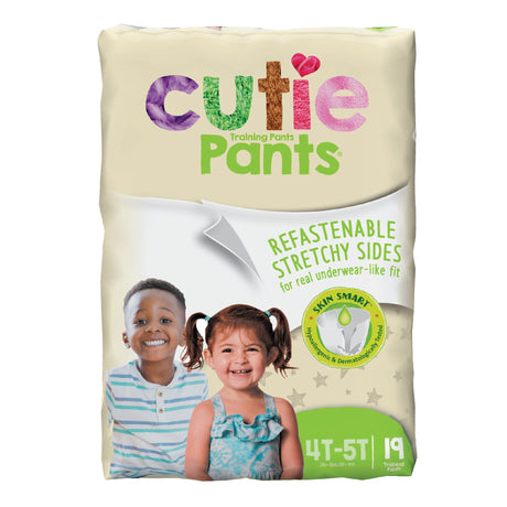 Unisex Toddler Training Pants Cutie Pants® Pull On with Tear Away Seams Size 4T to 5T Disposable Heavy Absorbency - BeHope