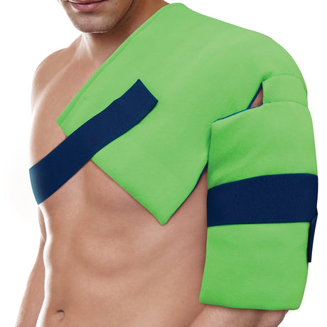 Cold Pack with Wrap Polar Ice® Hip / Shoulder One Size Fits Most 2 X 10 X 10 Inch Fleece / Water Reusable - BeHope