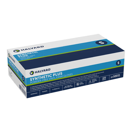 Exam Glove Halyard™ Small NonSterile Vinyl Standard Cuff Length Smooth White Not Rated - BeHope
