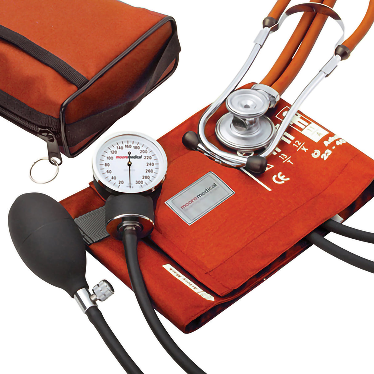 Reusable Aneroid / Stethoscope Set McKesson Brand 23 to 33 cm Adult Cuff Dual Head Sprague Stethoscope Pocket Aneroid - BeHope