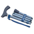 Folding Cane Switch Sticks® Aluminum 32 to 37 Inch Height Azure Blue - BeHope