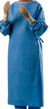 Non-Reinforced Surgical Gown with Towel Astound 2X-Large Blue Sterile AAMI Level 3 Disposable - BeHope