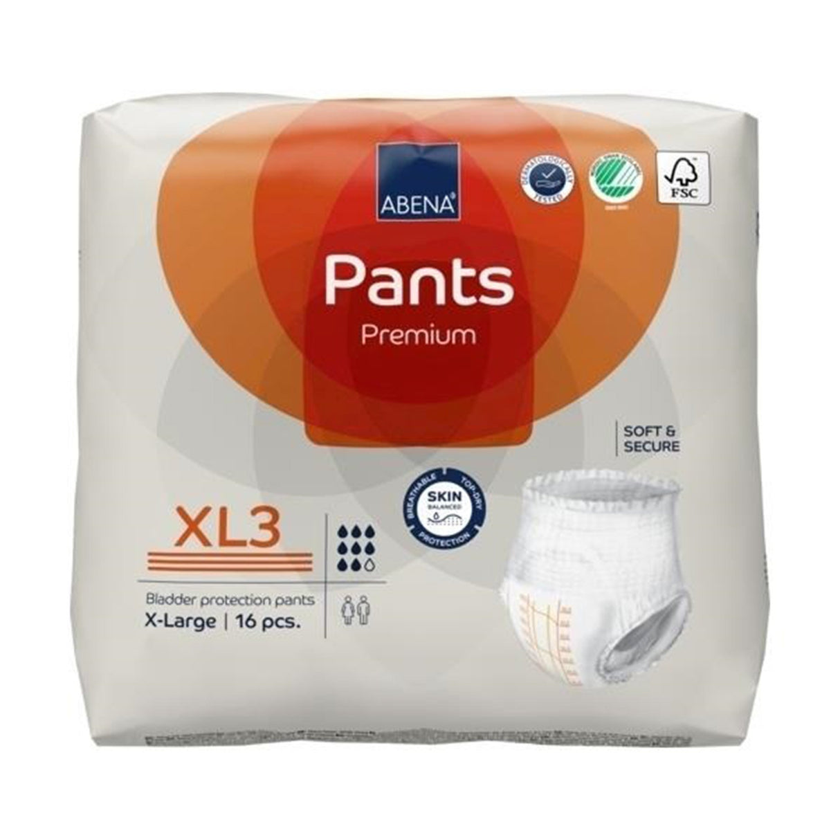 Unisex Adult Absorbent Underwear Abena® Premium Pants XL3 Pull On with Tear Away Seams X-Large Disposable Heavy Absorbency - BeHope