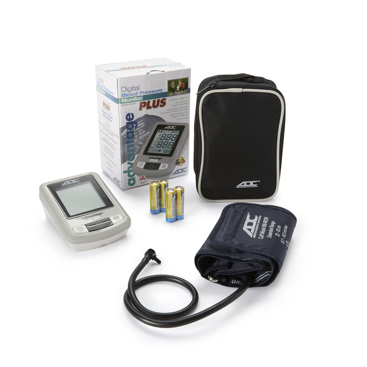 Home Automatic Digital Blood Pressure Monitor Advantage™ 6021N Series Large Adult Cuff Nylon Cuff 32 - 52 cm Desk Model - BeHope