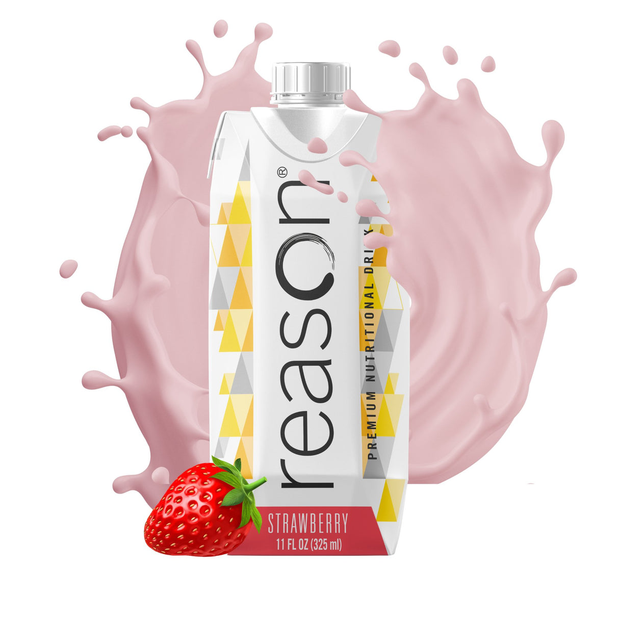 Oral Supplement Reason Strawberry Flavor Liquid 11 oz. Reclosable Carton