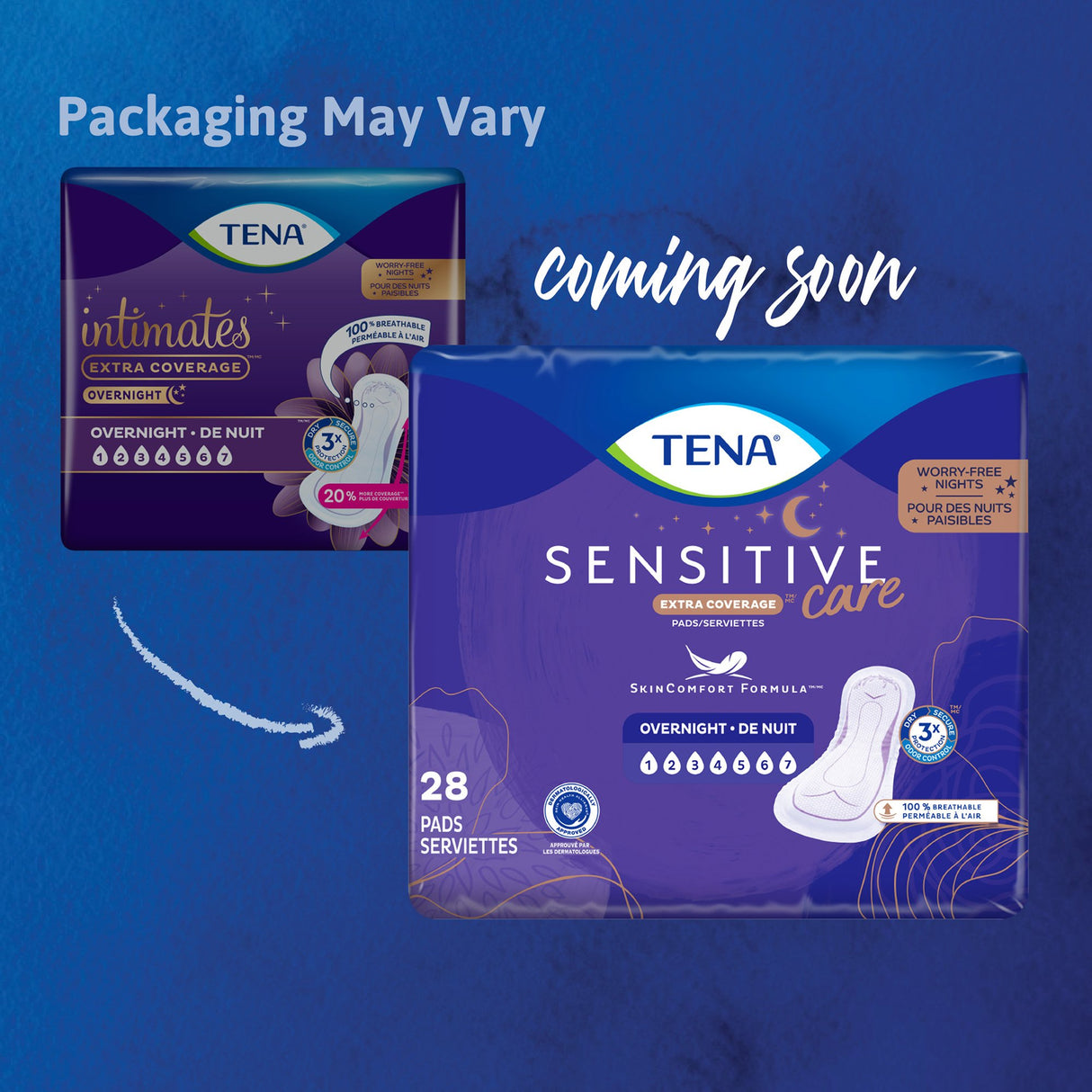 Bladder Control Pad TENA® Sensitive Care Extra Coverage 16 Inch Length Heavy Absorbency Super Absorbent Core One Size Fits Most - BeHope