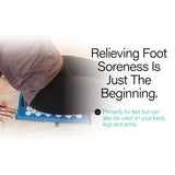 Kanjo Acupressure Foot Mat Sapphire / White Cotton-Linen Fabric / Memory Foam / Plastic 14 X 16 Inch - BeHope