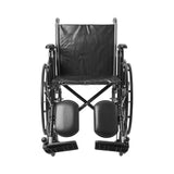 Wheelchair McKesson Dual Axle Desk Length Arm Swing-Away Elevating Legrest Black Upholstery 18 Inch Seat Width Adult 300 lbs. Weight Capacity - BeHope