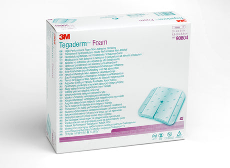 Foam Dressing 3M™ Tegaderm™ High Performance 3-1/2 X 3-1/2 Inch Without Border Film Backing Nonadhesive Fenestrated Square Sterile - BeHope