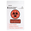 Specimen Transport Bag with Document Pouch McKesson 6 X 9 Inch Zip Closure Biohazard Symbol / Storage Instructions NonSterile - BeHope