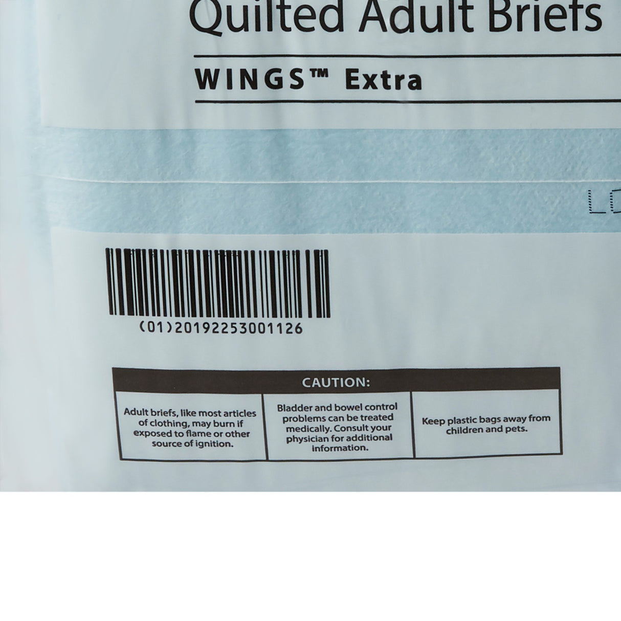 Unisex Adult Incontinence Brief Wings Extra Quilted Large Disposable Moderate Absorbency