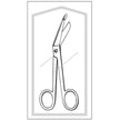Bandage Scissors Econo Sterile™ Lister 5 Inch Length Floor / Office Grade Pakistani Stainless Steel Sterile Finger Ring Handle Angled Blunt Tip / Blunt Tip - BeHope