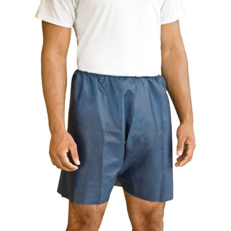 Exam Shorts MediShorts® Large / X-Large Navy Blue Nonwoven Adult Disposable - BeHope