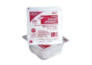 Gauze Sponge Dukal™ 4 X 4 Inch 16-Ply Sterile X-Ray Detectable 10 per Pack - BeHope