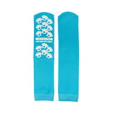 Slipper Socks McKesson Paw Prints® Unisex Adult One Size Fits Most Single Tread Single Patient Use Teal - BeHope
