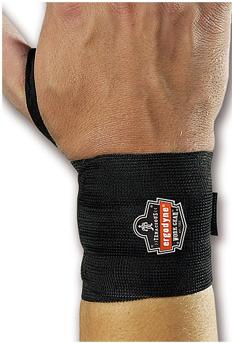 Wrist Support with Thumb Loop ProFlex® 420 Wraparound / Wristlet Elastic Left or Right Wrist Black Small / Medium - BeHope