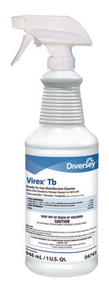 Surface Disinfectant Cleaner Diversey™ Virex® Tb Quaternary Based Trigger Spray Liquid 32 oz. Bottle Lemon Scent NonSterile - BeHope
