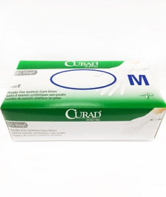 Curad 3g Synthetic Stretch Vinyl Exam Glove Powder-free X-large Boxes Of 130