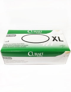 CURAD 3G Powder-Free Synthetic Vinyl Exam Glove, White