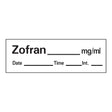 Drug Label Barkley® Anesthesia Label Tape Zofran_mg/mL Date_Time_Int_ White 1/2 X 1-1/2 Inch - BeHope