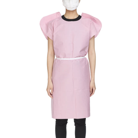 Patient Exam Gown McKesson One Size Fits Most Mauve Disposable - BeHope