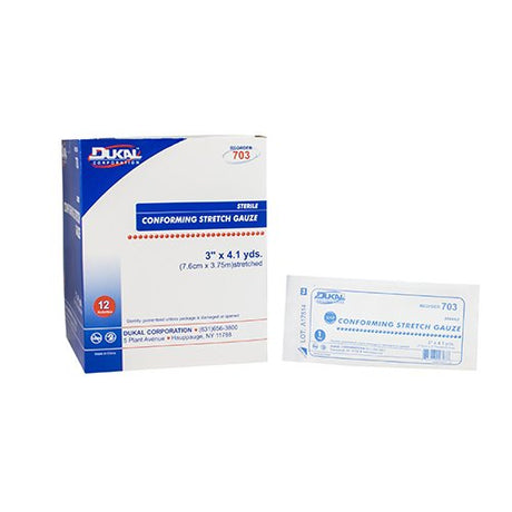 Conforming Bandage Dukal™ 3 Inch X 4.1Yard 1-Ply Sterile 1 per Pack - BeHope