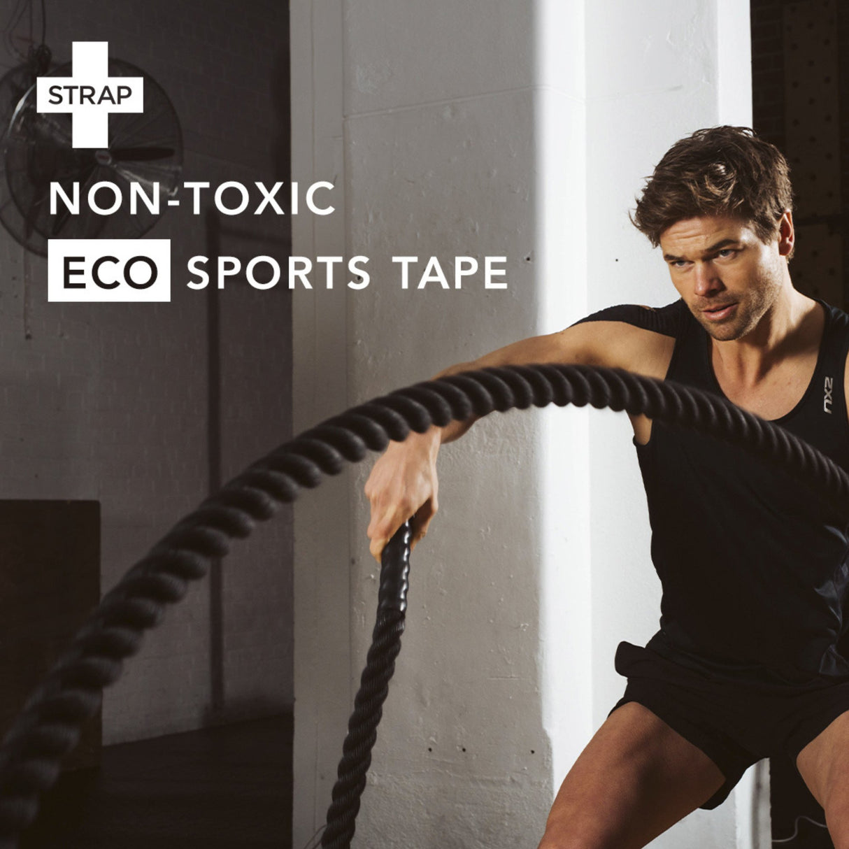 Athletic Tape Strap Black 1.97 Inch X 5-1/2 Yard Bamboo Fiber NonSterile - BeHope