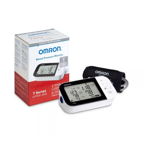 Home Automatic Digital Blood Pressure Monitor Omron®7 Series™ Wide Range Nylon Cuff 23 - 43 cm Desk Model - BeHope