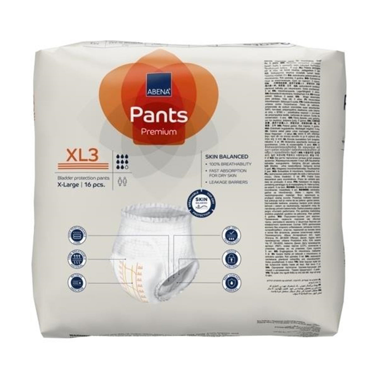 Unisex Adult Absorbent Underwear Abena® Premium Pants XL3 Pull On with Tear Away Seams X-Large Disposable Heavy Absorbency - BeHope