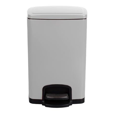 Trash Can McKesson 20 Quart / 5 gal. White Metal Square - BeHope