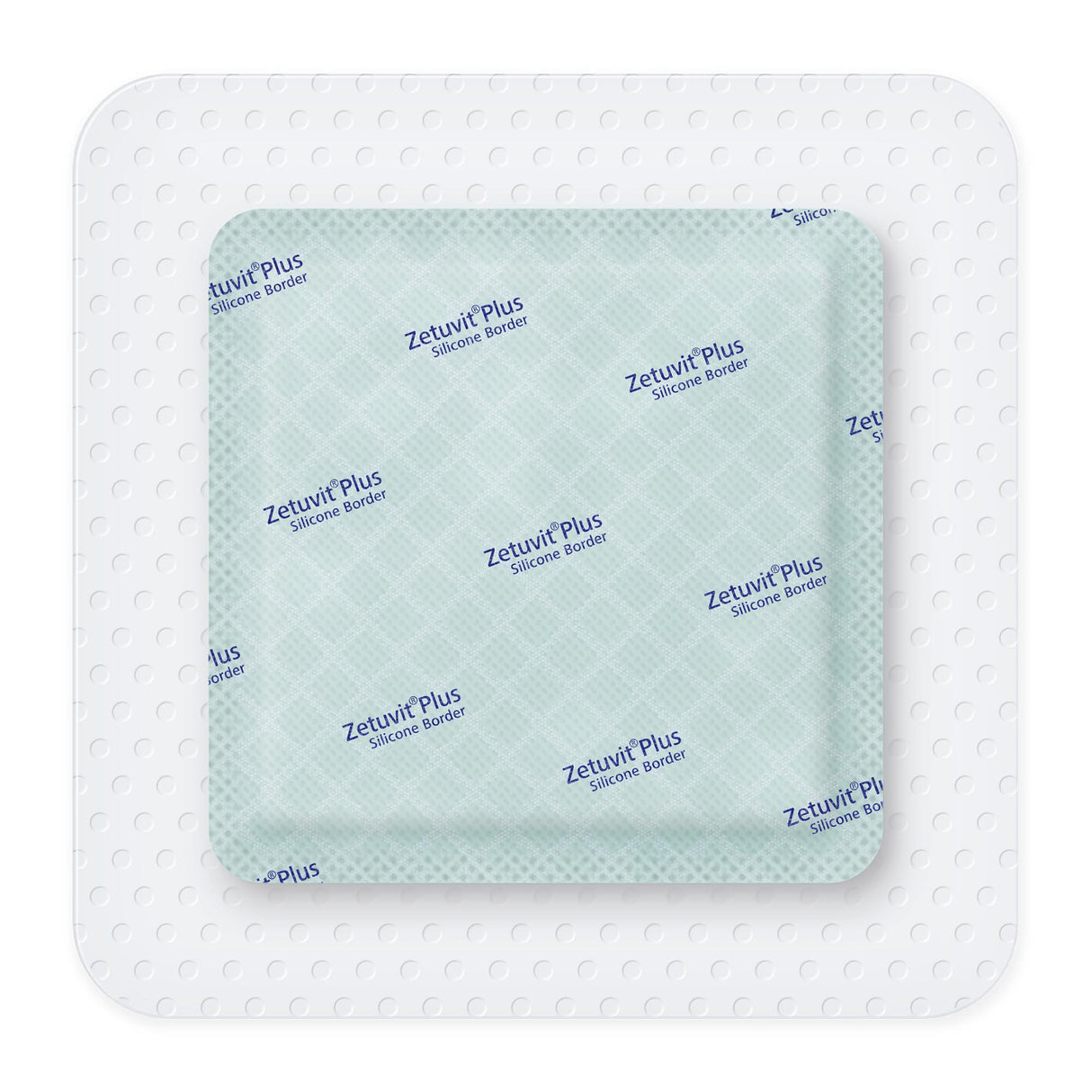 Super Absorbent Dressing Zetuvit Plus Silicone Border Silicone Adhesive 5 X 5 Inch Square