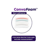 Foam Dressing ConvaFoam™ Border 7 X 8 Inch With Border Film Backing Silicone Adhesive Sacral Sterile - BeHope