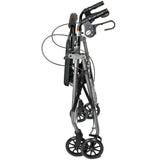 4 Wheel Rollator McKesson Silver Adjustable Height / Folding Aluminum Frame - BeHope