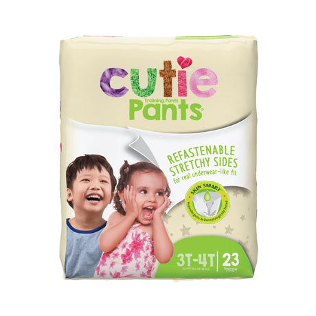 Unisex Toddler Training Pants Cutie Pants® Pull On with Tear Away Seams Size 3T to 4T Disposable Heavy Absorbency - BeHope