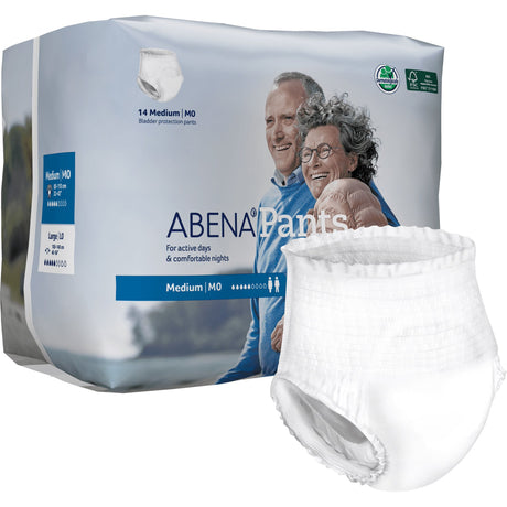Unisex Adult Absorbent Underwear Abena Pants Pull On with Tear Away Seams Medium Disposable Moderate Absorbency