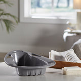 Stackable Bedpan McKesson Graphite 2 Quart / 1893 mL - BeHope