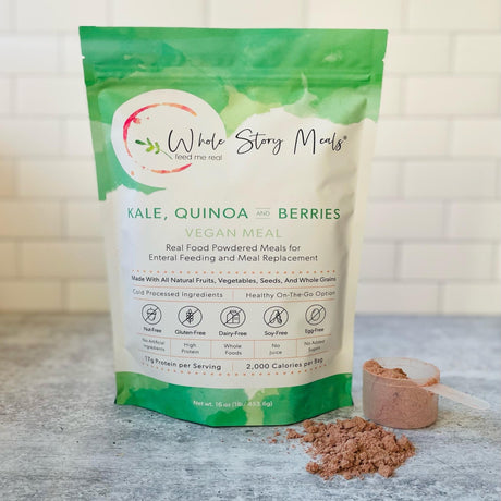 Oral Supplement Whole Story Meals Kale Quinoa Berry Flavor Powder 16 oz. Pouch - BeHope