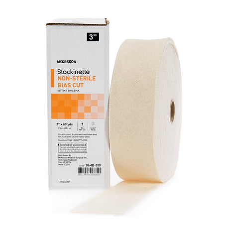 Bias Cut Stockinette McKesson Cotton 3 Inch X 50 Yard Size 3 Beige NonSterile - BeHope