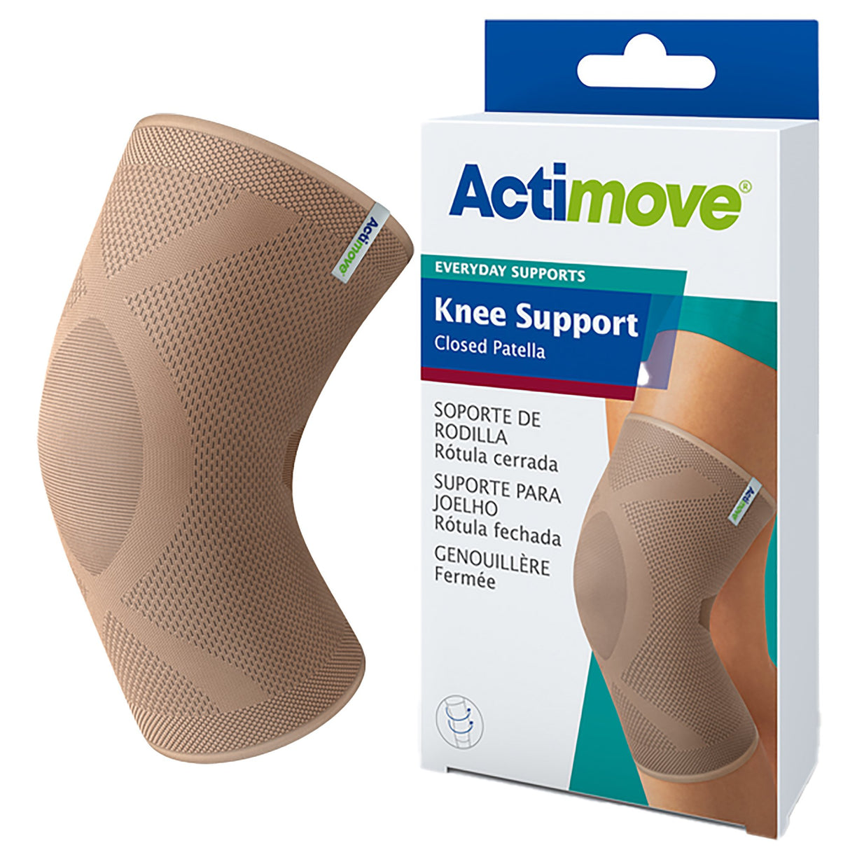Knee Support Actimove® Everyday Supports Medium Without Fastening 14-1/4 to 16-1/4 Inch Knee Circumference Left or Right Knee - BeHope