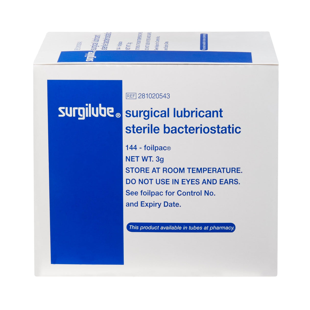 Lubricating Jelly - Carbomer free Surgilube® 3 Gram Individual Packet Sterile - BeHope