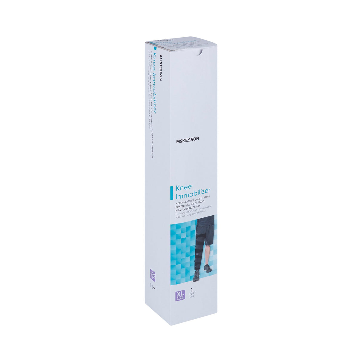Knee Immobilizer McKesson X-Large Up to 36 Inch Thigh Circumference 20 Inch Length Left or Right Knee - BeHope
