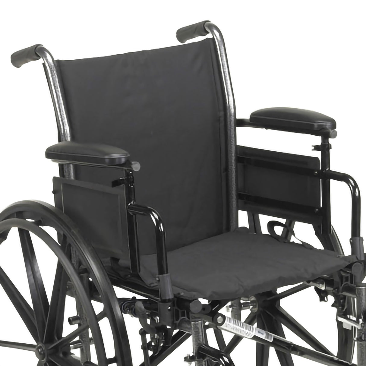 Lightweight Wheelchair McKesson Dual Axle Desk Length Arm Swing-Away Footrest Black Upholstery 18 Inch Seat Width Adult 300 lbs. Weight Capacity - BeHope