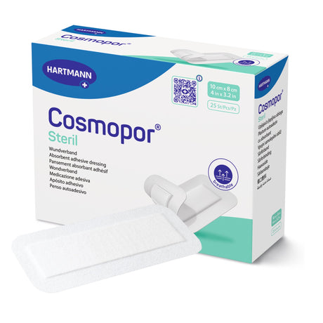 Island Dressing Cosmopor® Steril 3-1/5 X 4 Inch Rectangle Sterile Water Resistant Backing - BeHope
