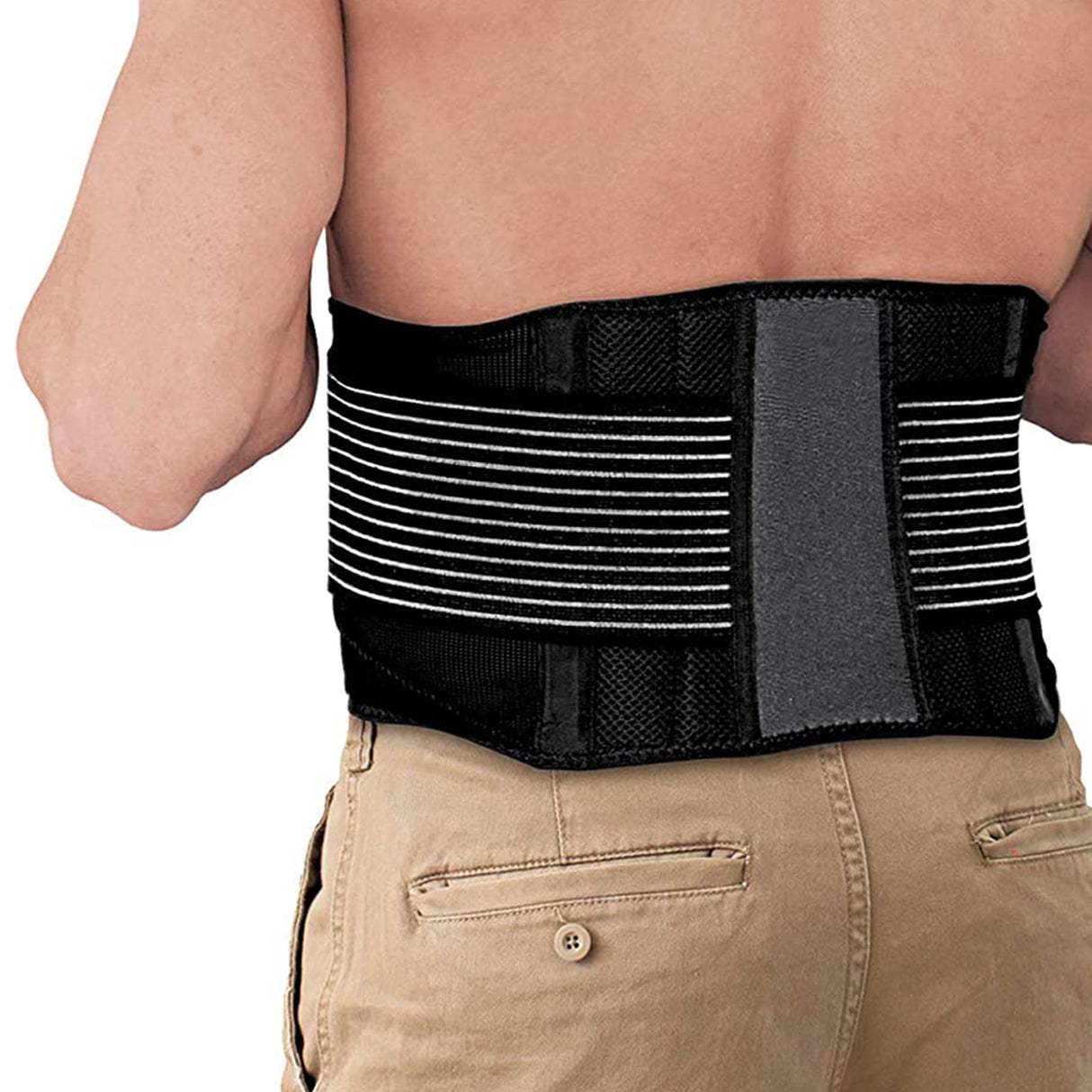 Back Support Ace™ One Size Fits Most Hook and Loop Closure Up to 48 Inch Waist Circumference Adult - BeHope
