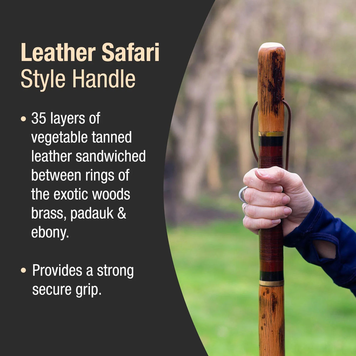 Walking Stick Brazos™ Free Form Wood 55 Inch Height Safari - BeHope