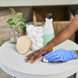 Exam Glove CareStock™ Medium NonSterile Nitrile Standard Cuff Length Textured Fingertips Blue Chemo Tested - BeHope